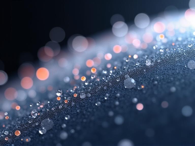 Microscopic view of ceramic coating bonding to a car's clear coat