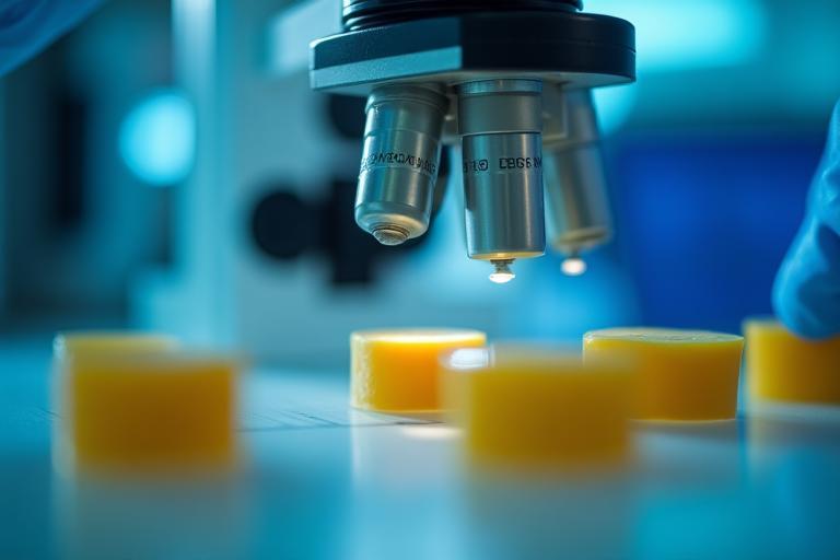 Close-up van wetenschappelijke apparatuur voor kwaliteitscontrole in een laboratorium